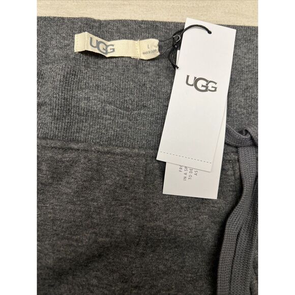 UGG 1103582 Men's Sz Large Charcoal Heather Fleece Hank Jogger Pants - Picture 3 of 11